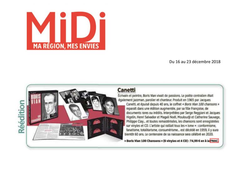MIDI 16 au 23 Décembre 2018